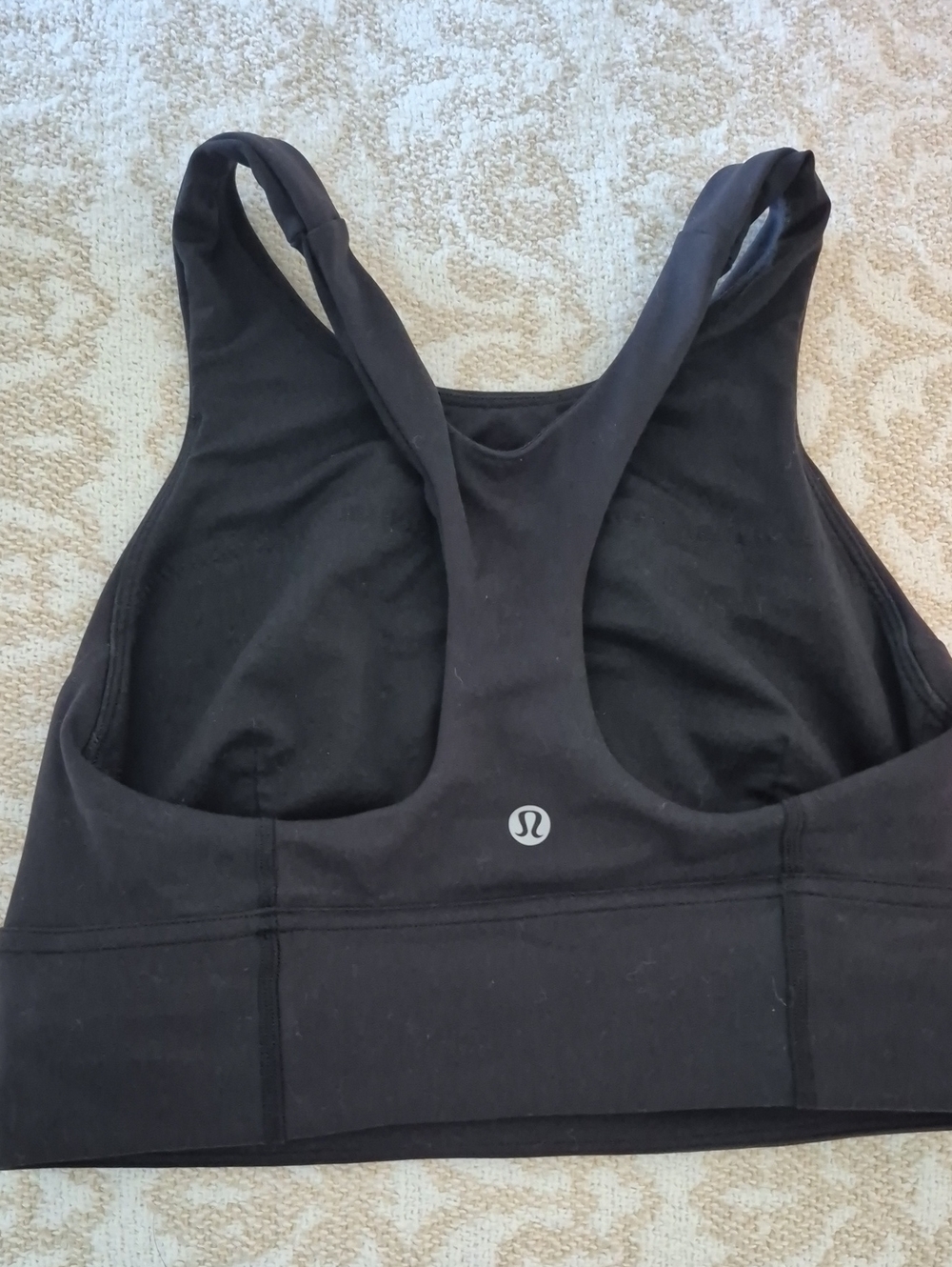 lululemon athletica Black Racerback Sports Bra with Logo